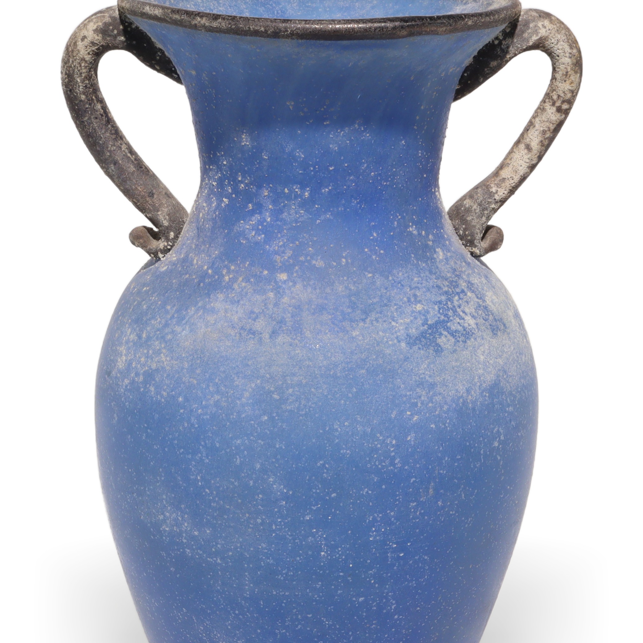 Murano Scavo Vase Blau - Italian Art Glass - Strukturierte Matte Oberfläche Thumbnail for Murano Scavo Vase Blau - Italian Art Glass - Strukturierte Matte Oberfläche