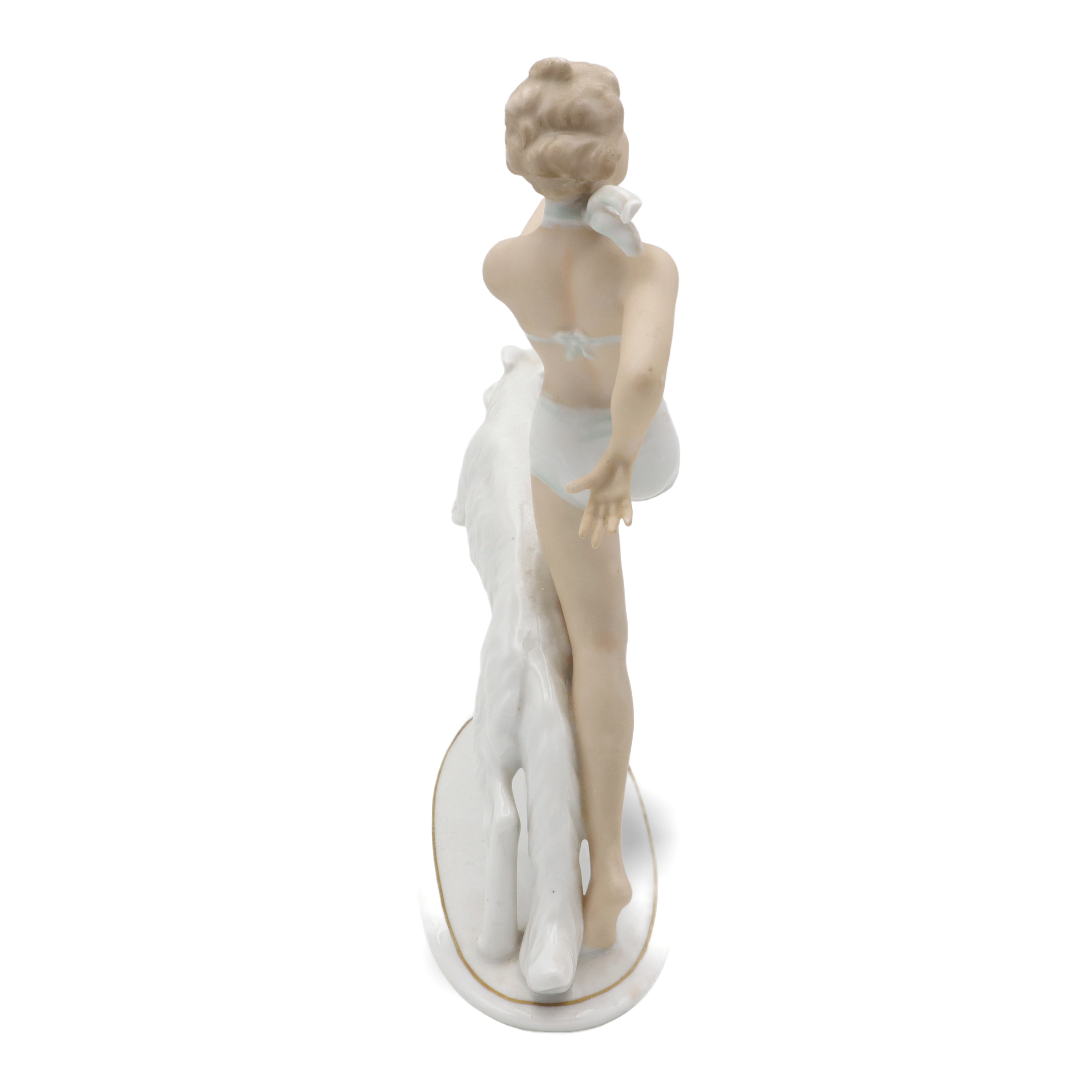 Wallendorf Dame - Laufend Mit Windhund - Porzellanfigur – Deutsche Porzellan Art Déco Statue Thumbnail for Wallendorf Dame - Laufend Mit Windhund - Porzellanfigur – Deutsche Porzellan Art Déco Statue