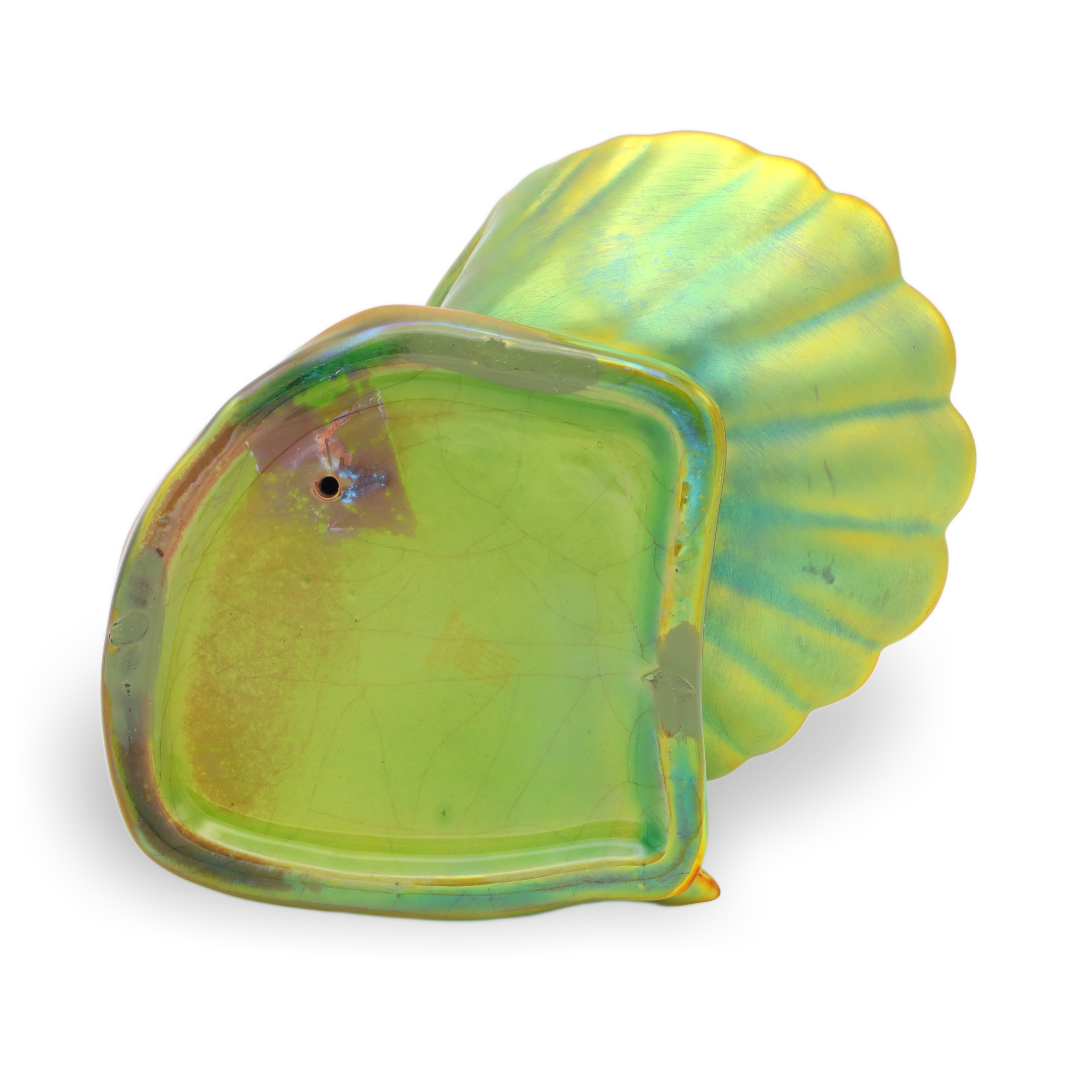 Zsolnay Eosin Art Deco Frauenfigur - Dame Mit Muschel Schale Thumbnail for Zsolnay Eosin Art Deco Frauenfigur - Dame Mit Muschel Schale