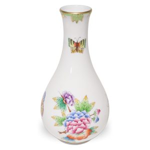 Herend Queen Victoria Knospenvase - Handbemalt - Vintage Porzellan - Blumenmotiv