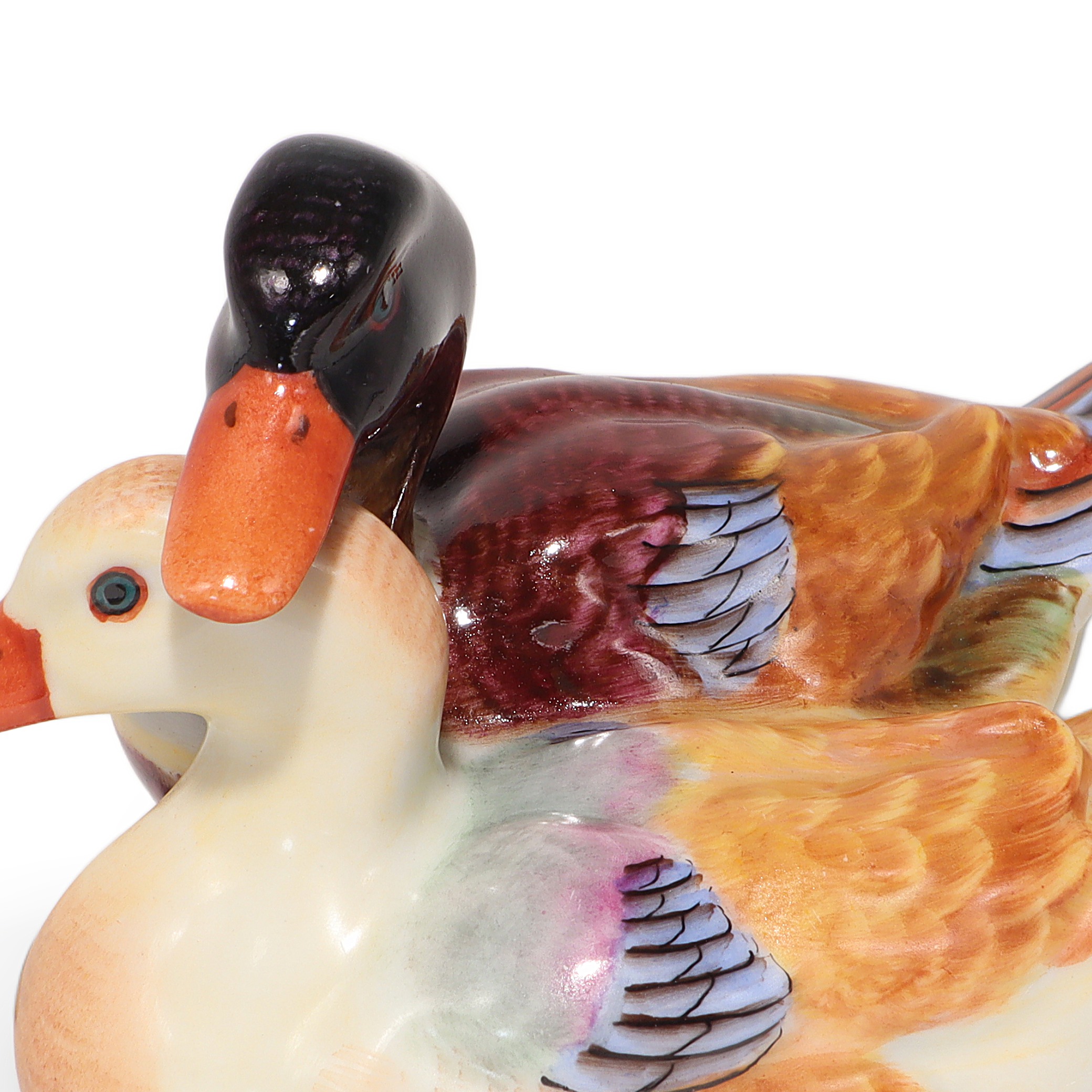 Thumbnail for Vintage Herend Mallard Ducks Porzellanfigur - Ungarn Handarbeit - Mid Century