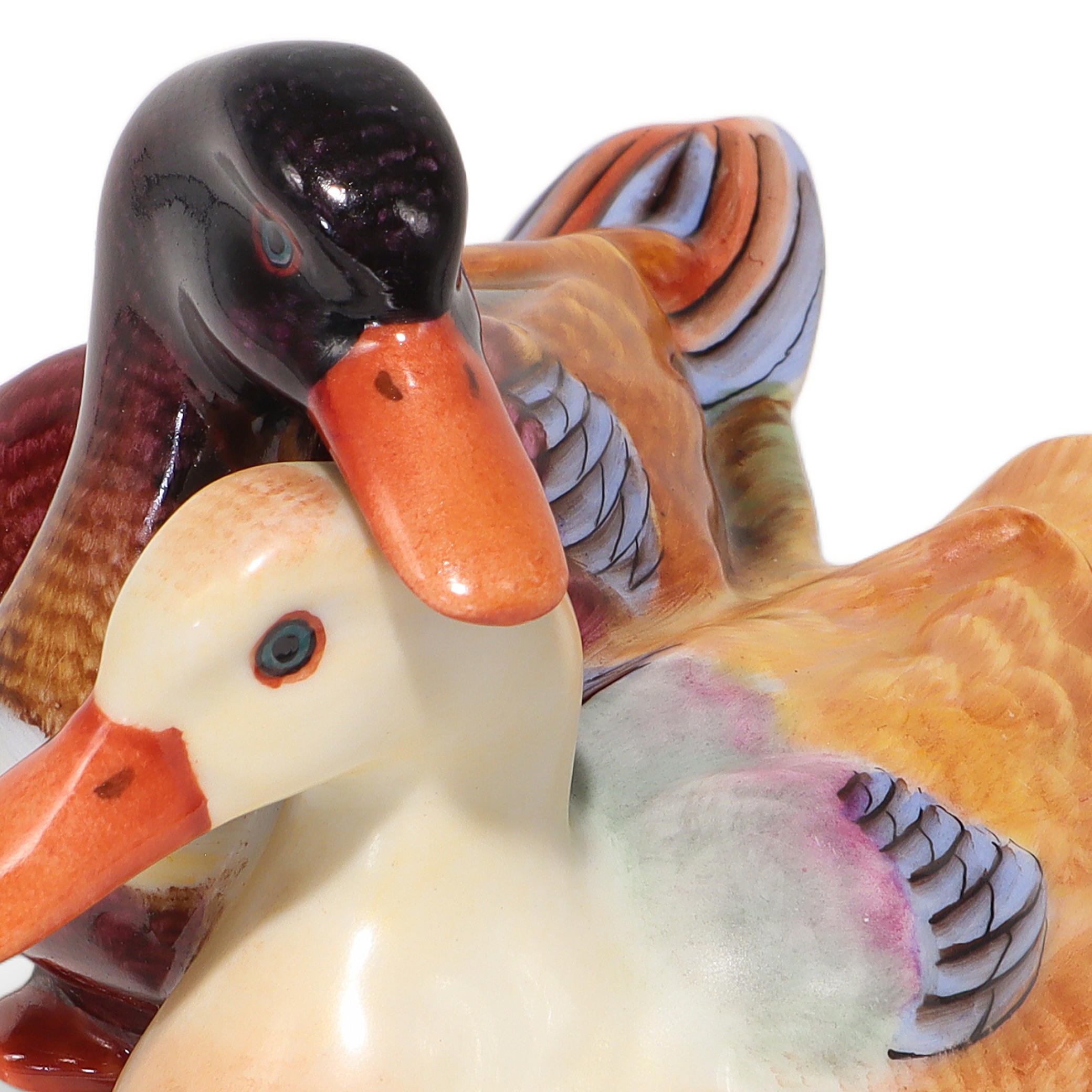 Thumbnail for Vintage Herend Mallard Ducks Porzellanfigur - Ungarn Handarbeit - Mid Century