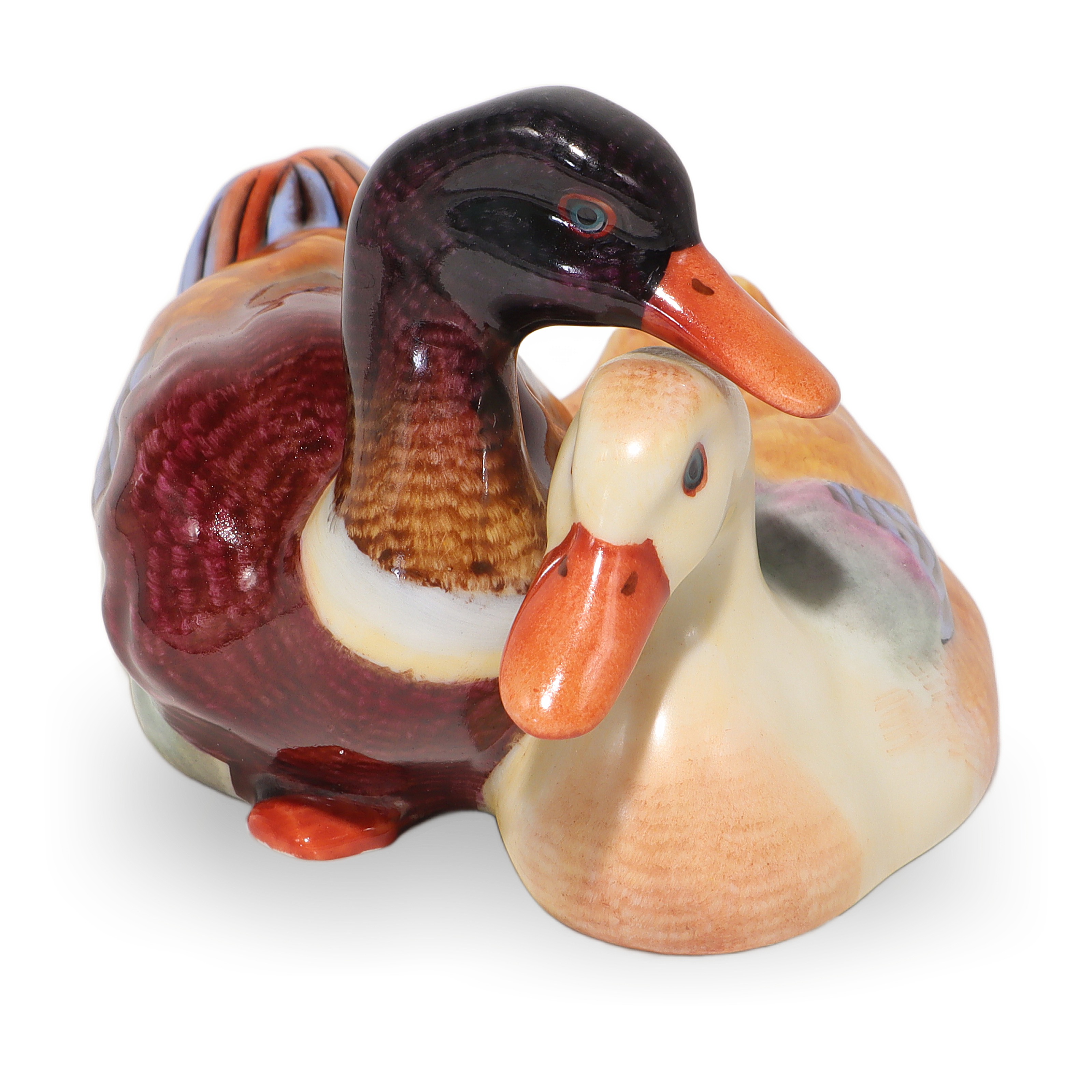 Thumbnail for Vintage Herend Mallard Ducks Porzellanfigur - Ungarn Handarbeit - Mid Century